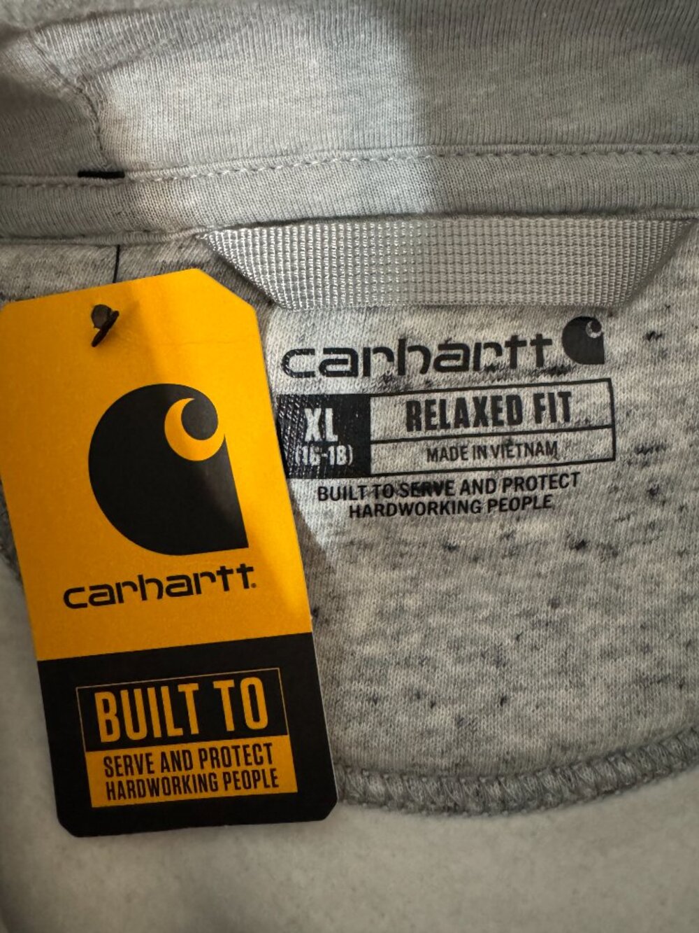 CARHARTT Women's Relaxed Fit Midweight Logo Sleeve Graphic Hoodie Sweatshirt NWT - Picture 4 of 9